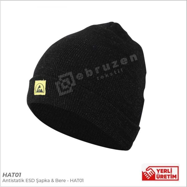 antistatik esd şapka & bere - hat01